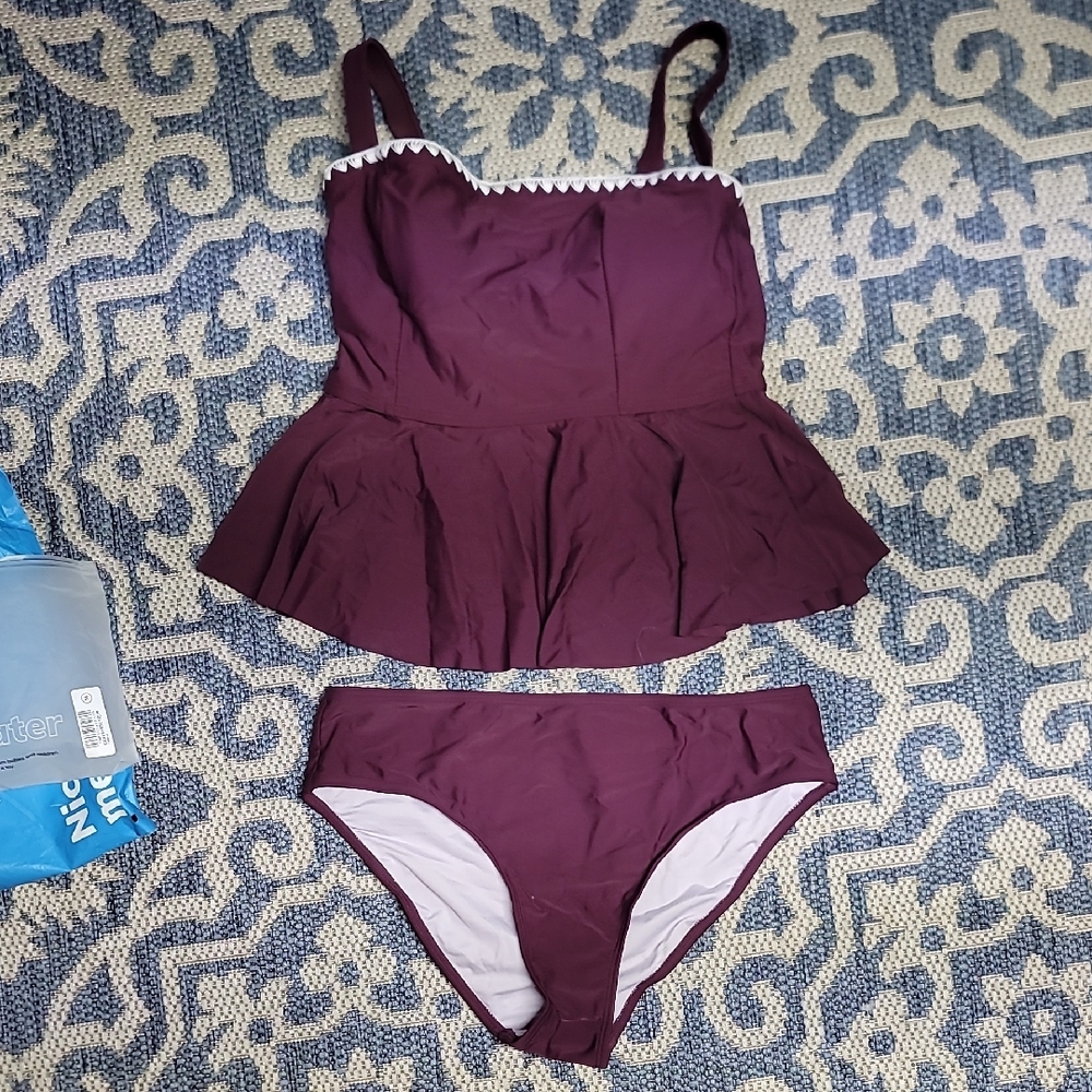 Cupshe Plum Tankini - Medium